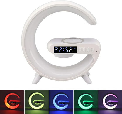 G63 – G Lamp Multi-functional Led Clock Display Speaker | G 63 Wireless Charging Bluetooth Speaker Atmosphere Night Lamp With Alarm Clock NationalBazaar