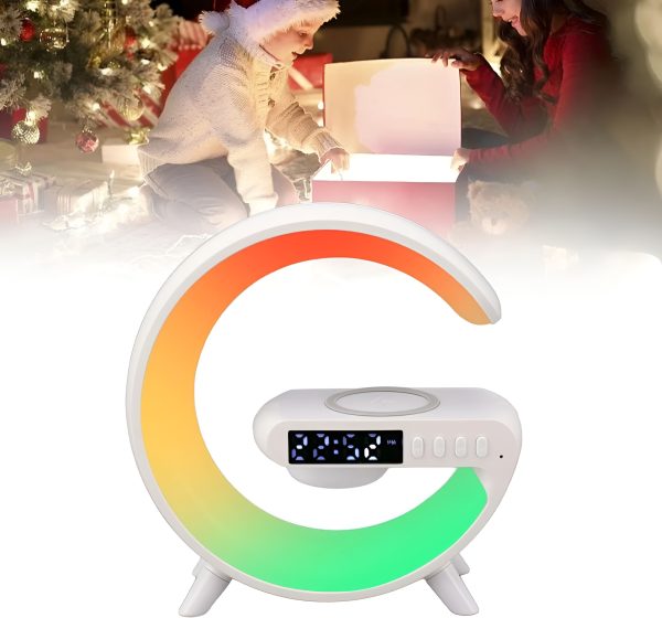 G63 – G Lamp Multi-functional Led Clock Display Speaker | G 63 Wireless Charging Bluetooth Speaker Atmosphere Night Lamp With Alarm Clock NationalBazaar