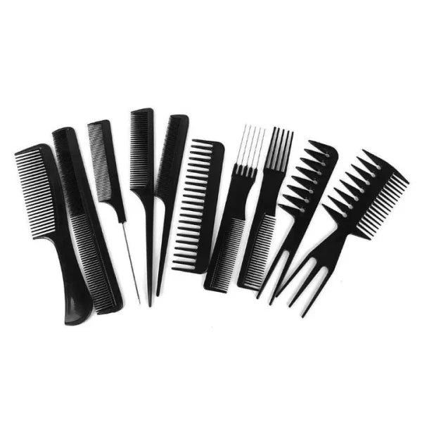 Hair Comb Set Professional Saloon – Pack Of 10 Tail Comb Kit Hair Cutting Comb Set NationalBazaar