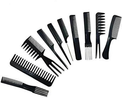 Hair Comb Set Professional Saloon – Pack Of 10 Tail Comb Kit Hair Cutting Comb Set NationalBazaar