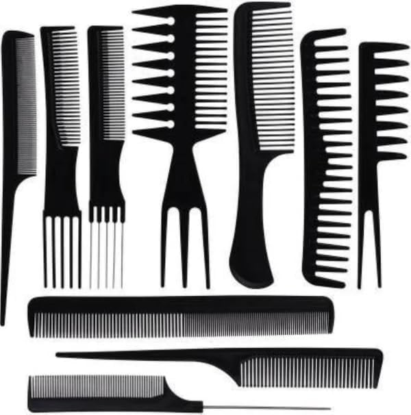 Hair Comb Set Professional Saloon – Pack Of 10 Tail Comb Kit Hair Cutting Comb Set NationalBazaar